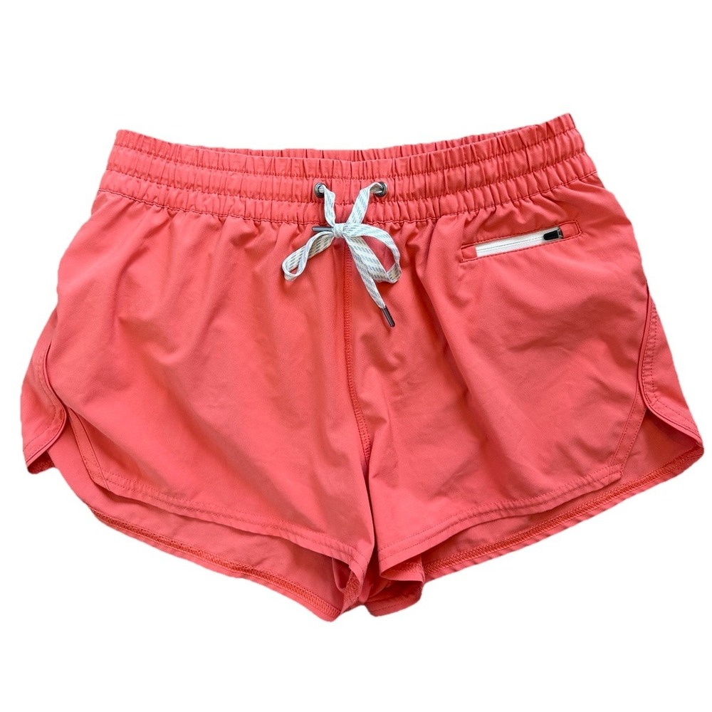 Vuori Womens Clementine Orange Grapefruit Running Workout Lined Shorts Sz M - Picture 2 of 6